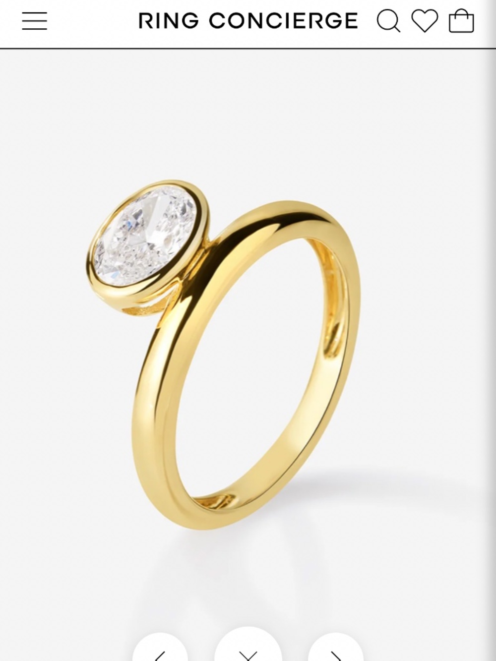 Framed Oval Lab Diamond Ring *Ring Concierge* Size 8 - Picture 2 of 7